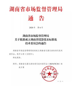 湖南省仪器仪表标准化技术委员会成立了！